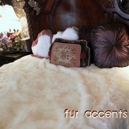 Amazon｜Fur Accents フェイクファー キングサイズ ベッドスプレッド